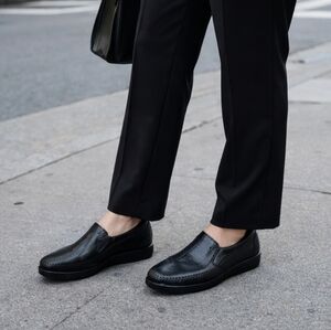 SAS Tripad Comfort Footbed Black Leather Loafers Slip On Walking Shoes